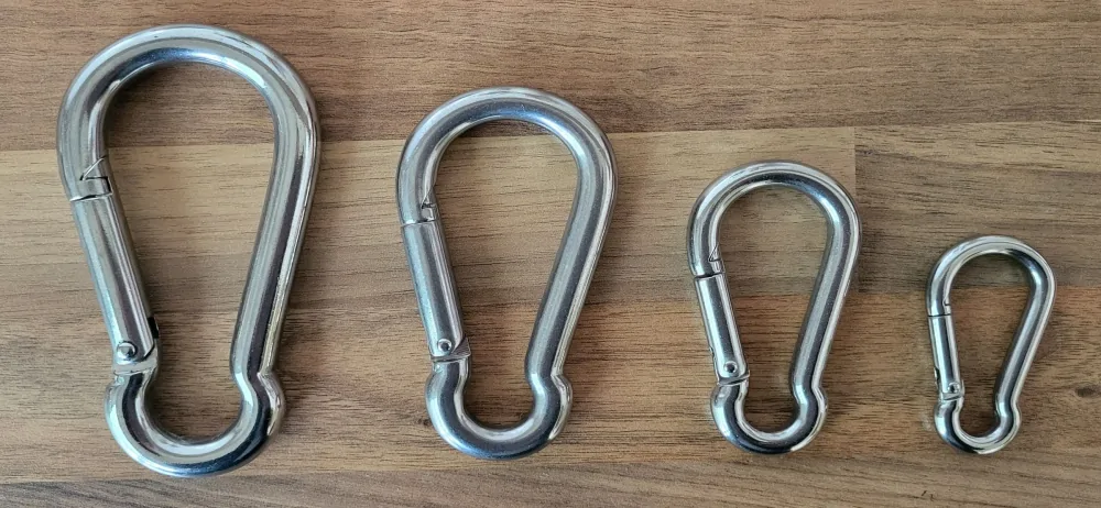 Karabina - HASIČSKÁ / HÁKOVÁ, NEREZ! - 4 velikosti