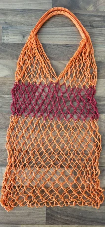 Síťovka | ruční výroba | - oranžová + červená