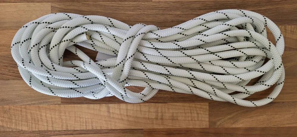 PA s jádrem 11 mm  - 12 m - bílá + černá 