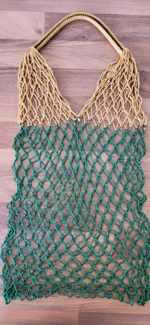 Síťovka | ruční výroba | zlatá + zelená