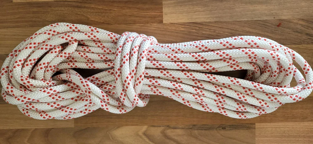 PA s jádrem 11 mm  - 20 m - bílá + červená