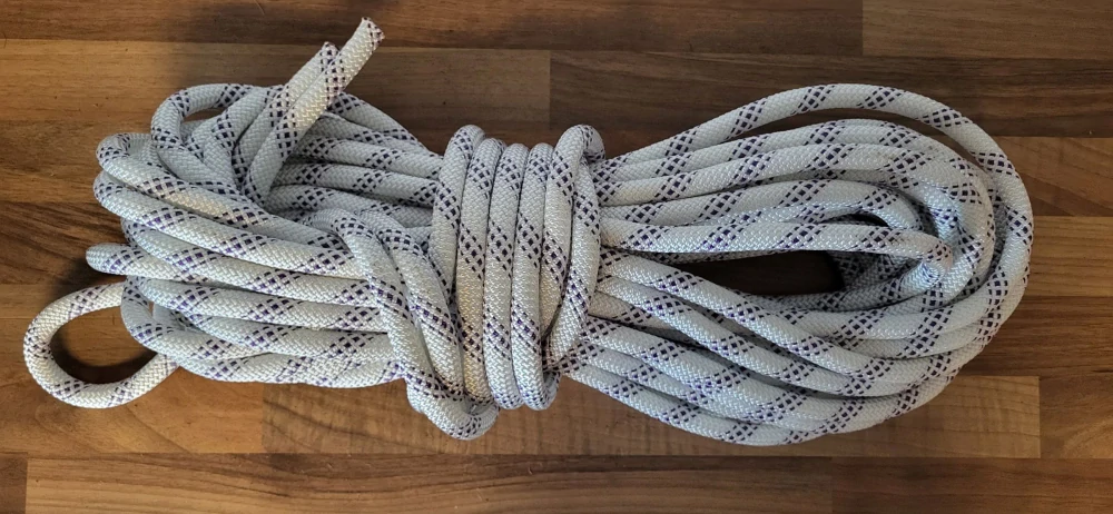 PA s jádrem 12 mm  - 17 m - bílá + fialová