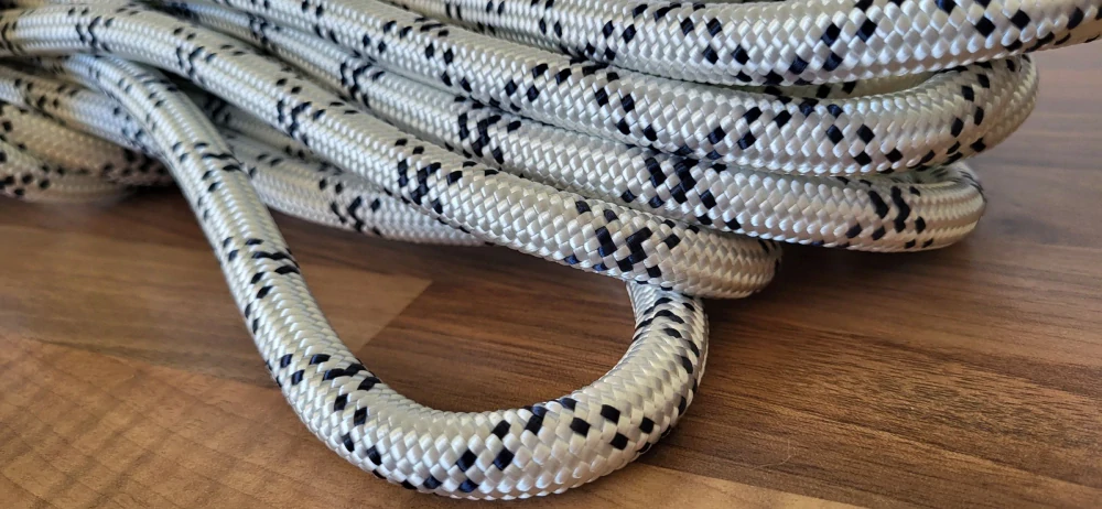 PA s jádrem 12 mm  - 12,5 m - bílá + černá