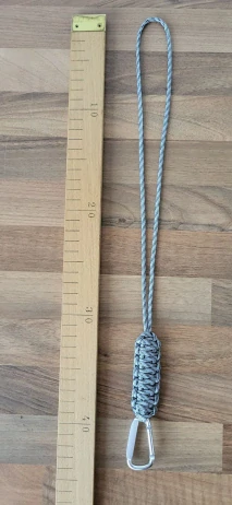 LIMITKA Paracord klíčenka - stříbrná