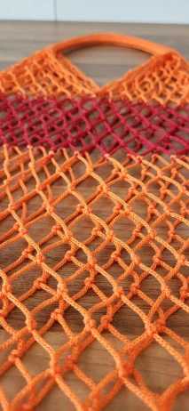 Síťovka | ruční výroba | - oranžová + červená