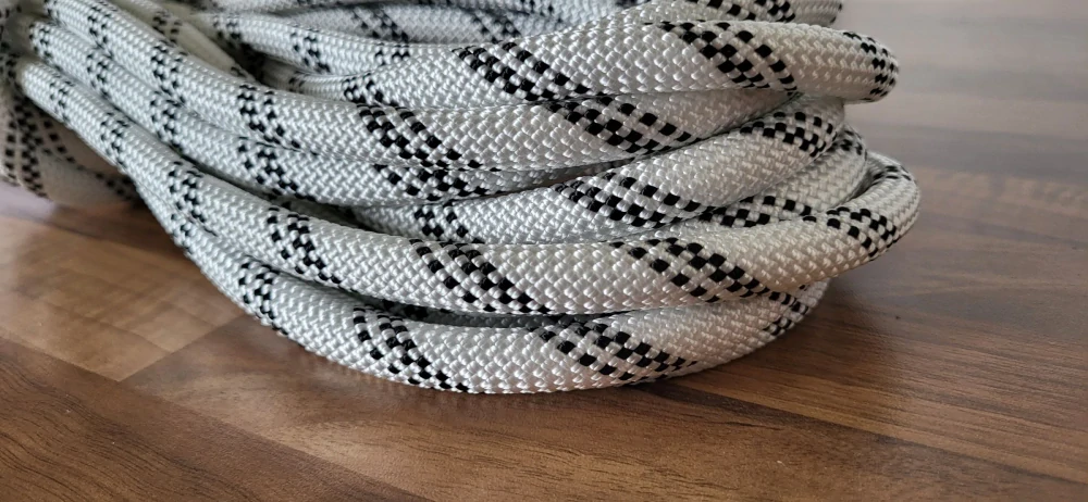 PA s jádrem 11 mm  - 12,5 m - bílá + černá