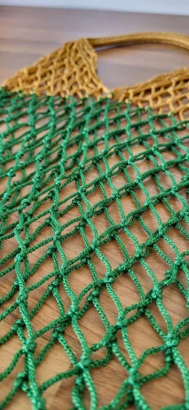 Síťovka | ruční výroba | zlatá + zelená