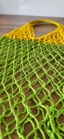 Síťovka | ruční výroba | zelená + žlutá