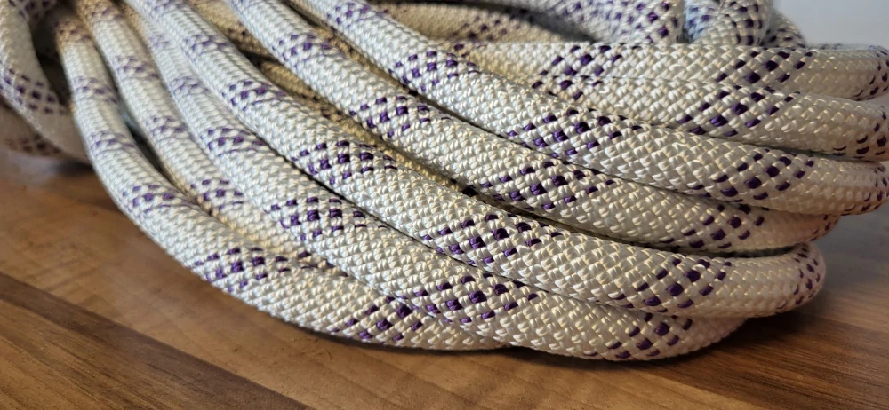 PA s jádrem 12 mm  - 17 m - bílá + fialová