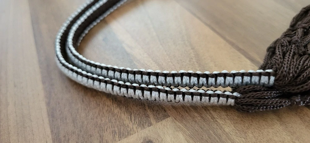 Síťovka - RUČNÍ VÝROBA - hnědá+bílá