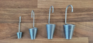 Koncovka - hák ke gumolanu (6 mm - 12 mm), stříbrná