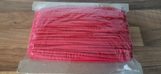Bavlna 4 mm - 50 m - ČERVENÁ